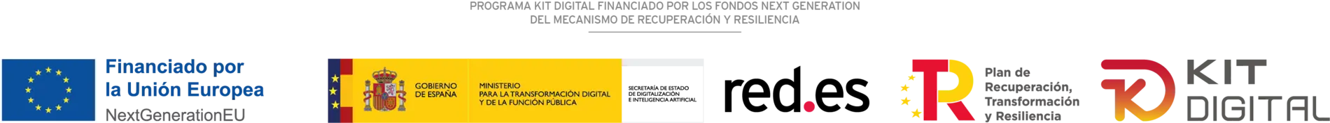 Financiado por la Unión Europea — NextGenerationEU. Plan de Recuperación, Transformación y Resiliencia. Kit Digital.